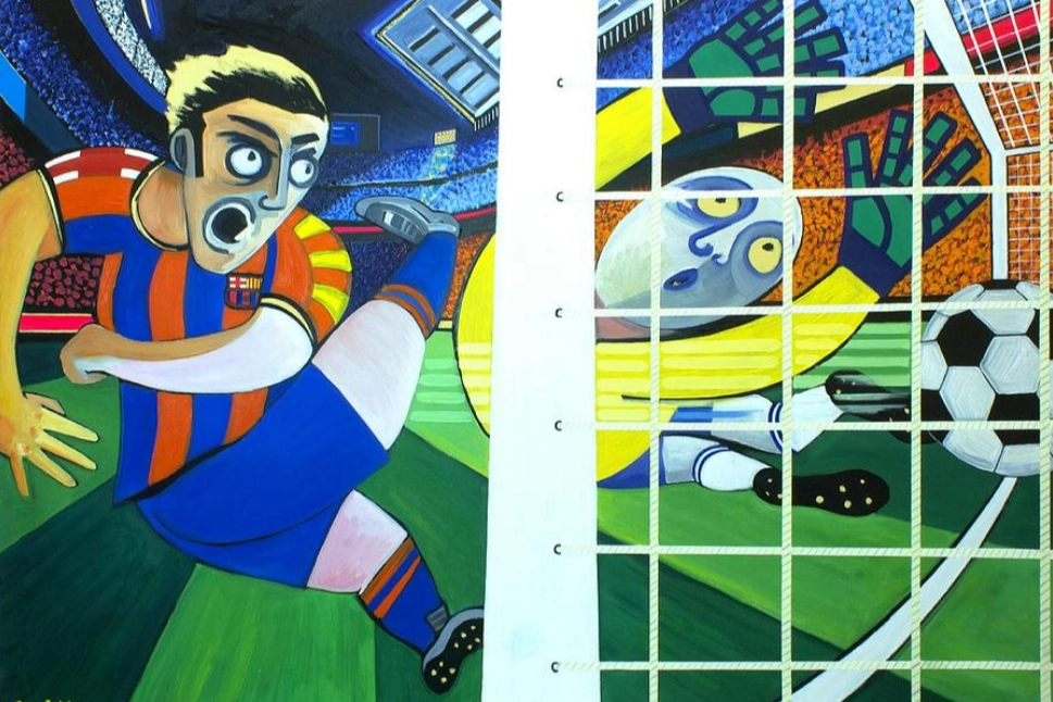Surfer Beaches and Soccer Stadiums in Gonzalo Centelles' Paintings