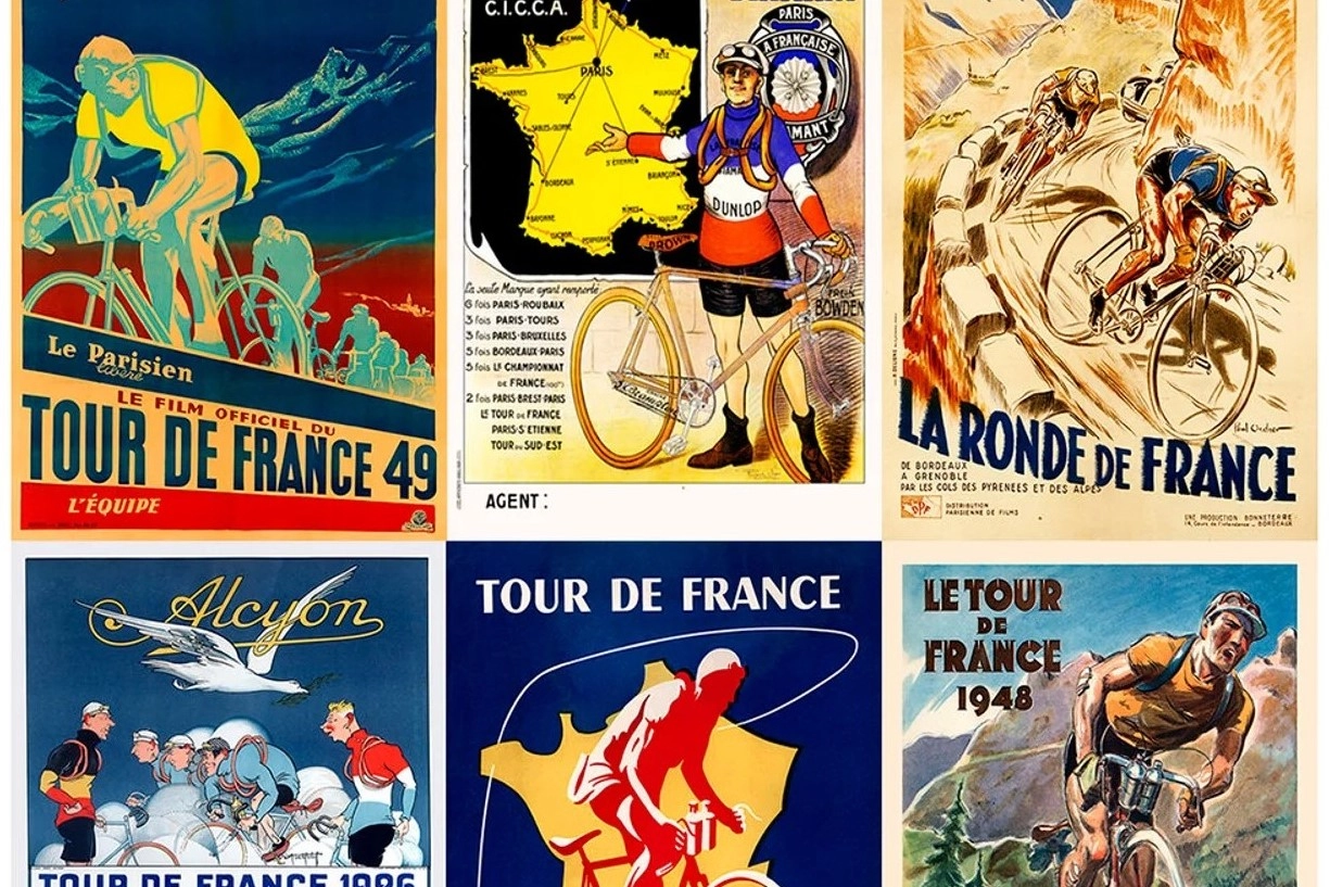 Tour de France a její sestry: Vítejte v pestrobarevném světě cyklistických plakátů