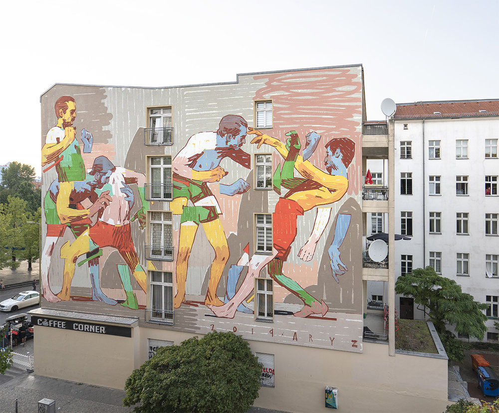 Aryzův mural v Berlíně. Zdroj: Colossal