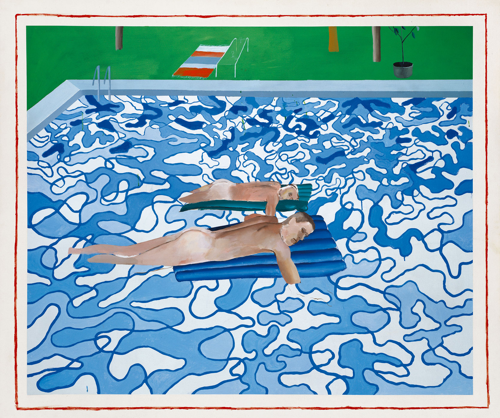 David Hockney, California copied from a 1965 painting in 1987. Source: Lacma