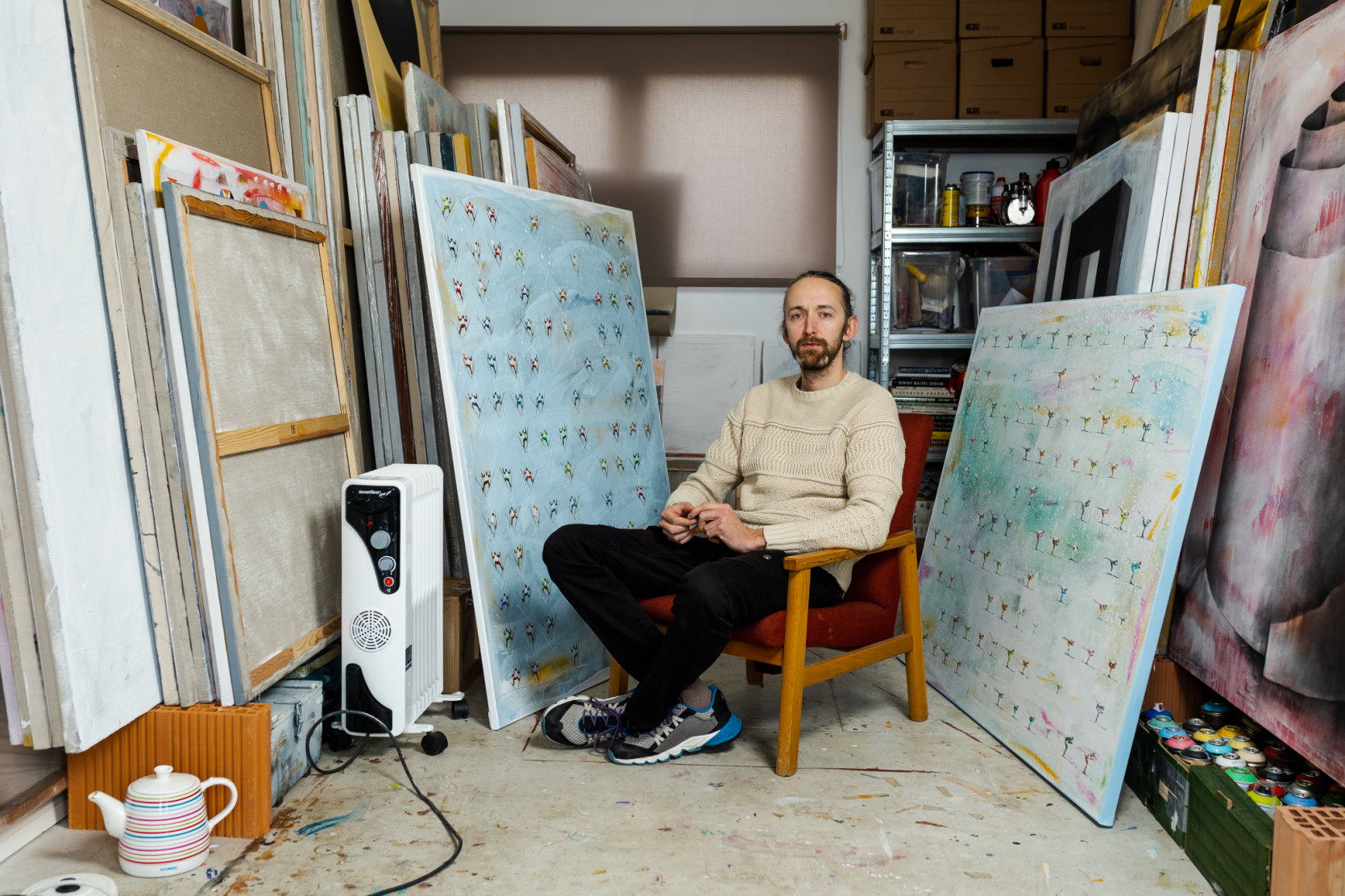 David Mazanec at work in his studio. Photo: Adam Mráček