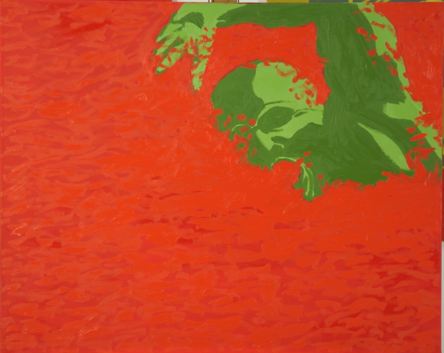 Ondřej Kohout, Pijící plavec, olej na plátně, 2008