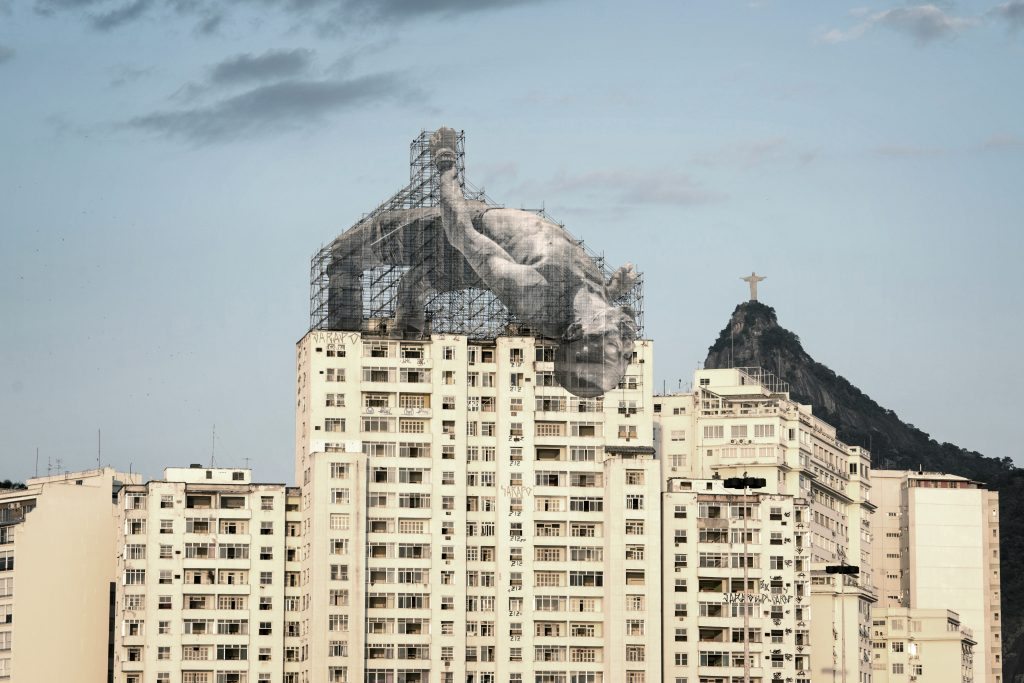 JR installation in Rio de Janeiro, source: JR-ART.net