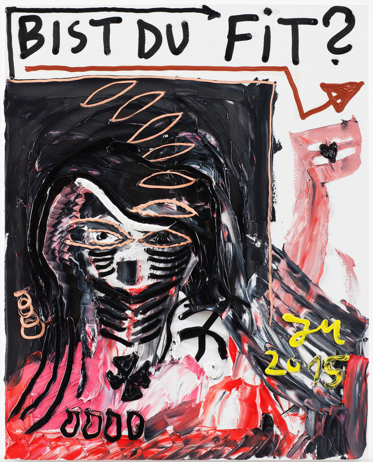 Jonathan Meese, M.O.V.E. IT, LIKE YOUR RED "REDADDY" DRESS..., 2015. Source: Galerie Krinzinger