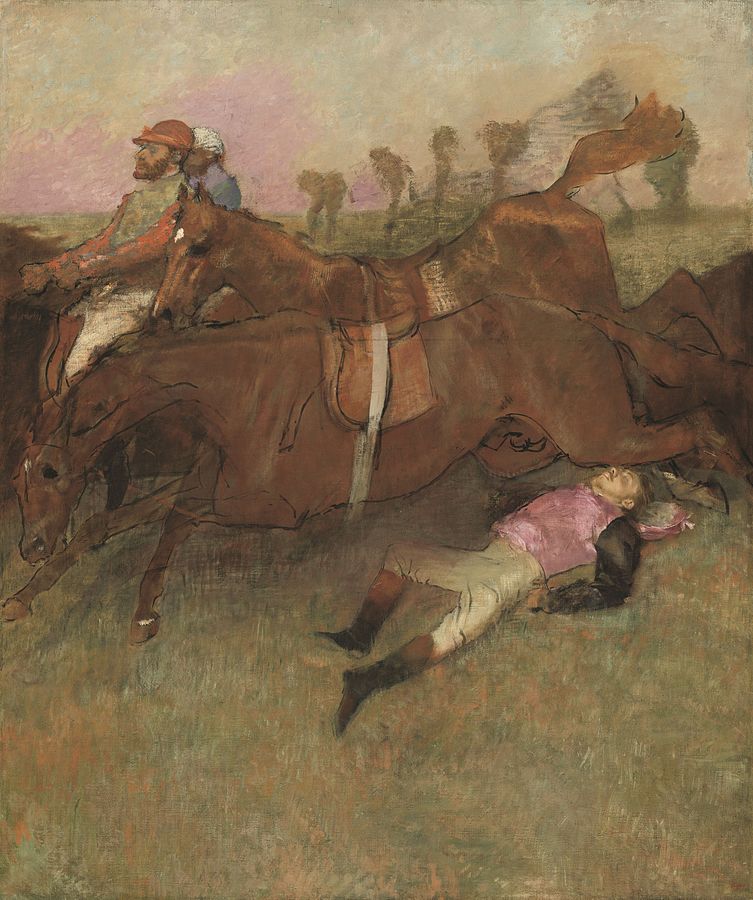 Edgar Degas, Scene from Steeplechase (The Fallen Jockey), 1866. Source: wikimedia