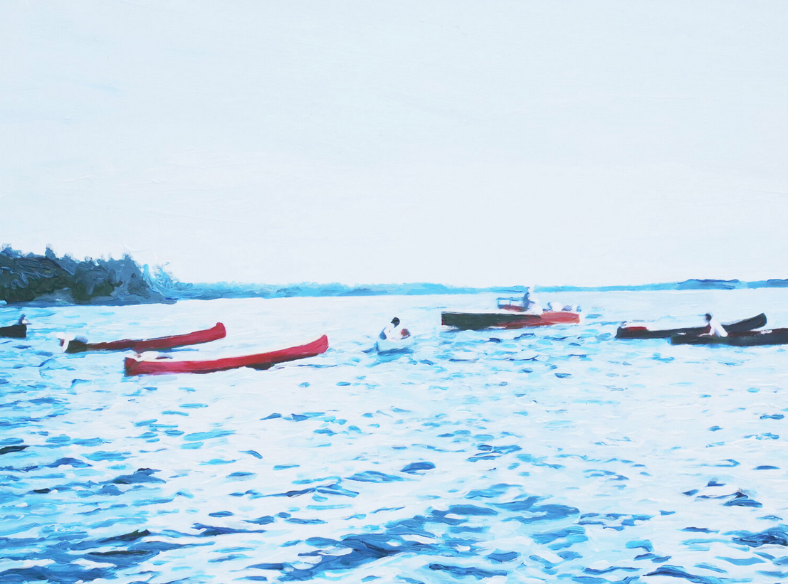 Lisa Golightly, Canoe Race. Source: Artist's website.