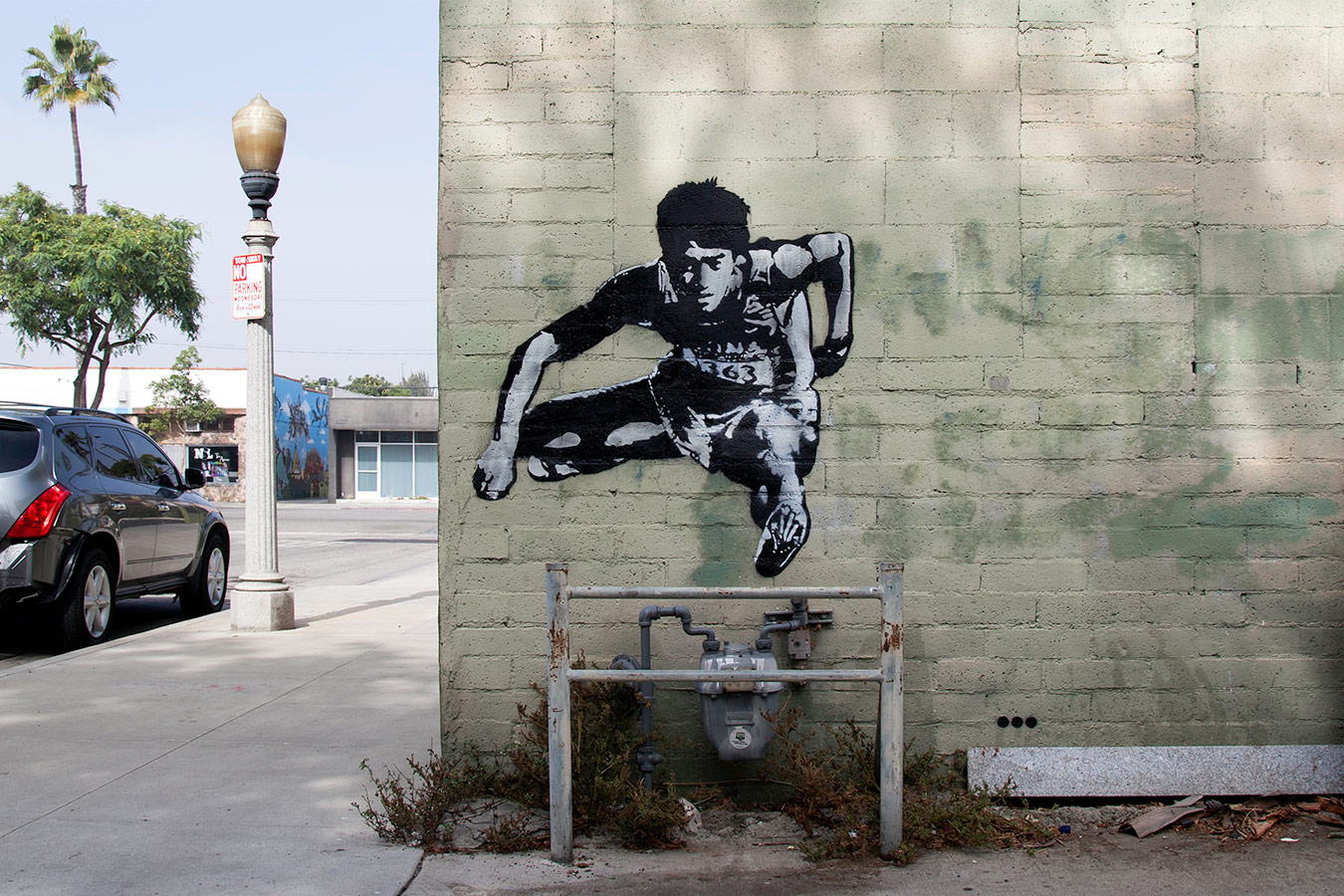 Překážkář od street artisty DOT DOT DOT v Los Angeles. Zdroj: Ekosystem