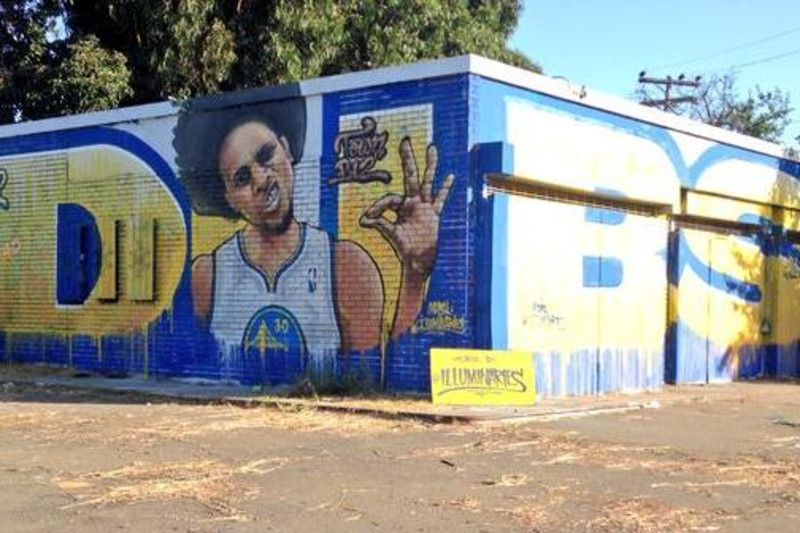 A Stephen Curry mural in San Francisco. Source: Instagram Illuminaries