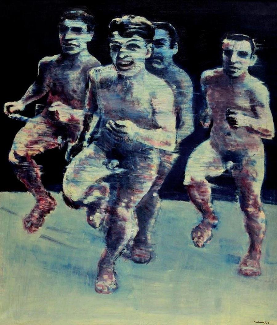 Jiří Načeradský: Běžící muži, 1967, sbírka Galerie výtvarného umění v Ostravě
