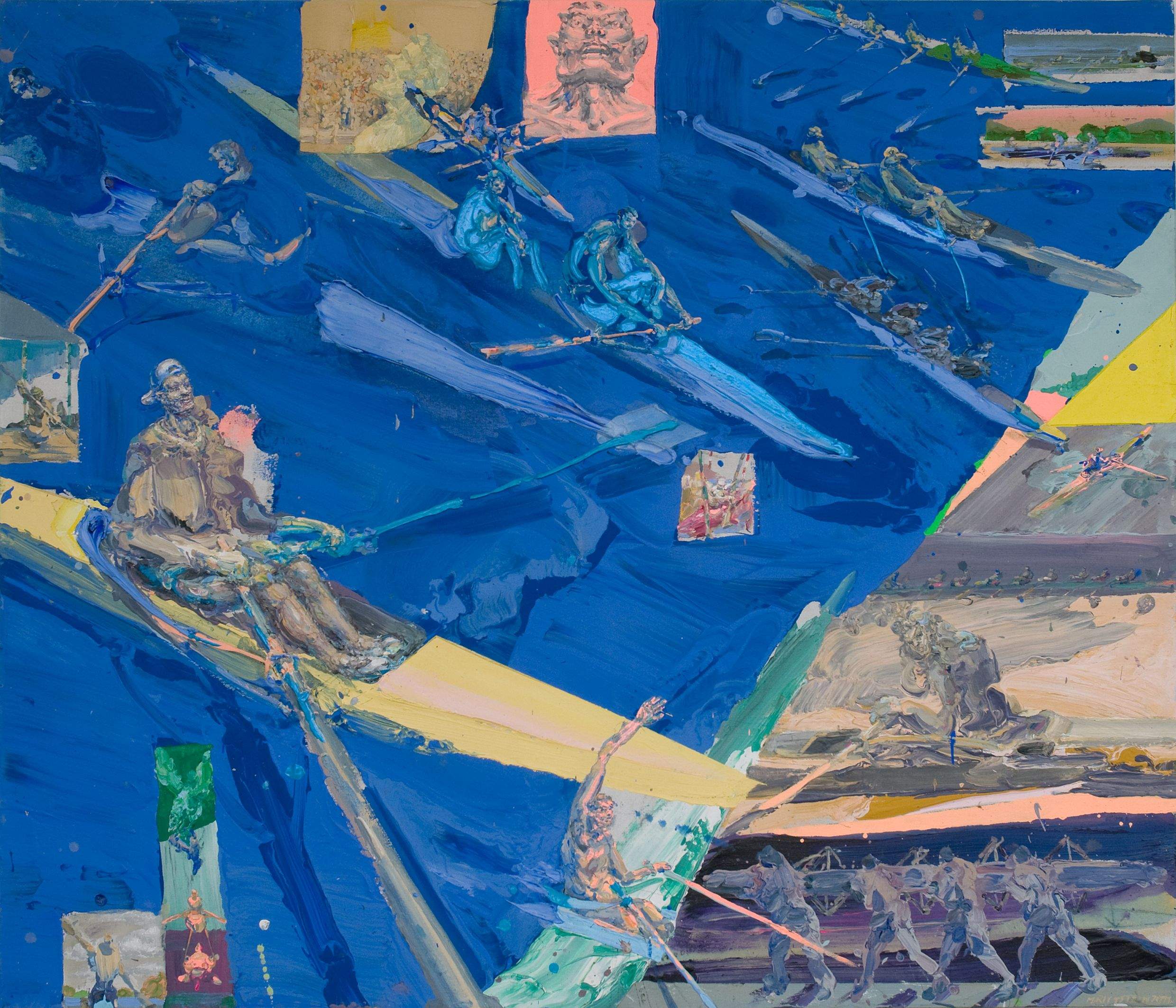 Michael Rittstein, painting, part of the series Sports Epic